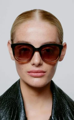 Hot Solbriller - Billy - Black/Brown Transperent Solbriller