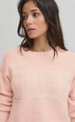 Outlet Striktrøje - Stacy - Mauve Chalk Melange Striktrøjer & Sweat