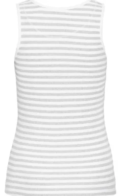 New Top - Altobelli - Blanc de Blanc w. Grey Melange T-shirts & Toppe