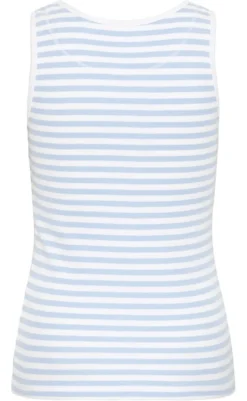New Top - Altobelli - Blanc de Blanc w. Powder Blue T-shirts & Toppe