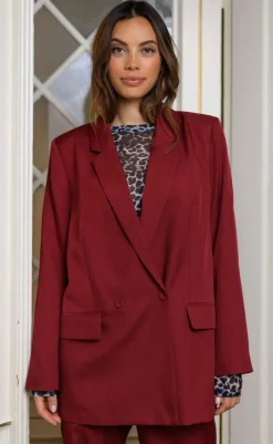 Outlet Blazer - Zarra - Wine Blazere & Indejakker