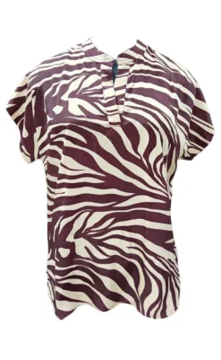 Outlet Bluse - Luna Andra - Berry Zebra Bluser