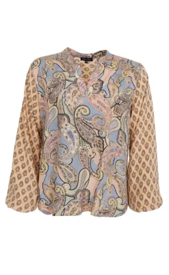Outlet Bluse - Luna - Paradise Sky Mix Bluser