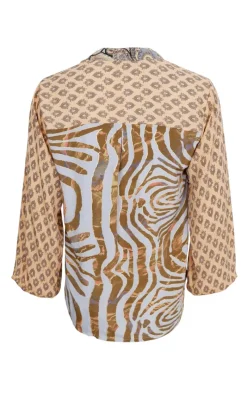 Outlet Bluse - Luna - Paradise Sky Mix Bluser