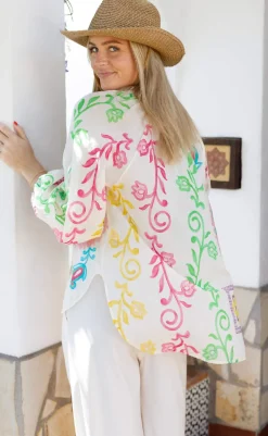 Bluse - Sun - White Flower Bluser