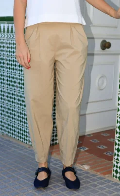 Online Bukser - Davina 40900 - Sand Bukser & Jeans