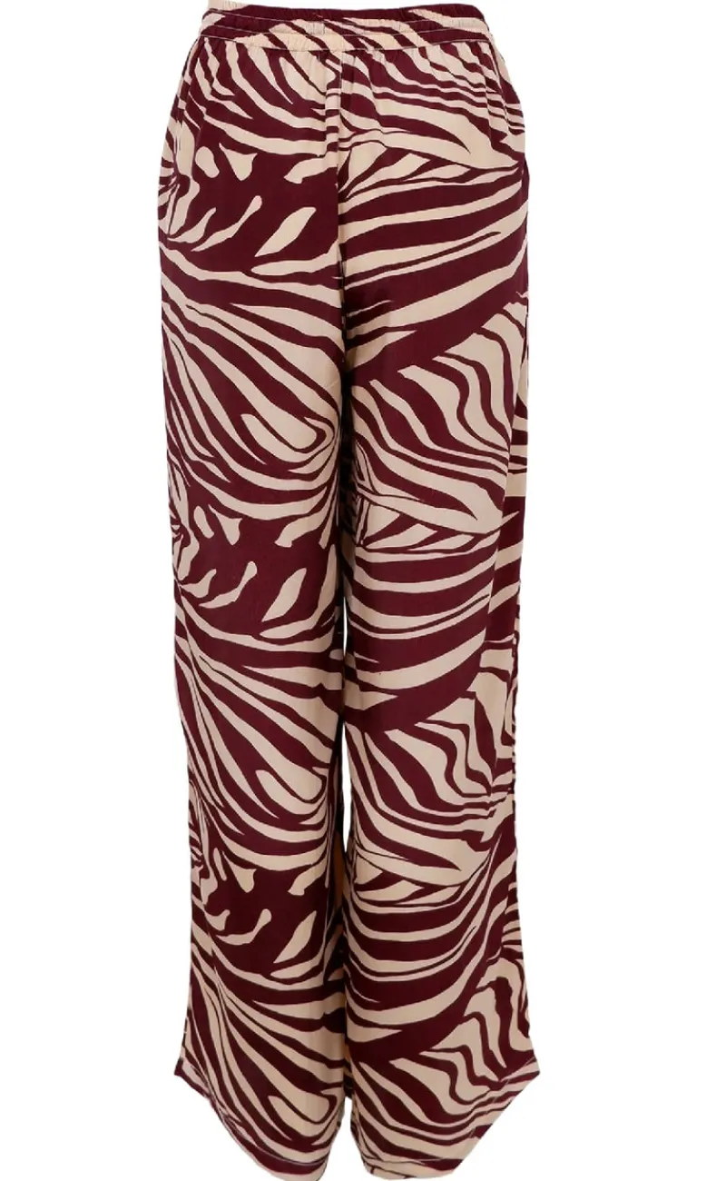 Discount Bukser - Luna - Berry Zebra Bukser & Jeans