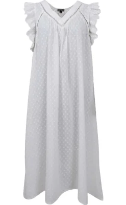 Discount Kjole - Mie Frill - White Kjoler