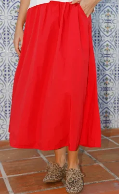 New Nederdel - Abbie - Red Nederdele