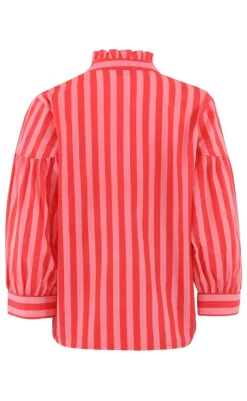 Clearance Bluse - Ida - Stribe Pink Bluser