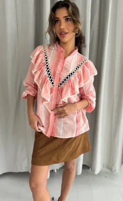 Online Bluse - Jill - Pastel Pink Bluser