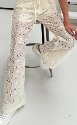 New Bukser - Roberta - Off White Bukser & Jeans