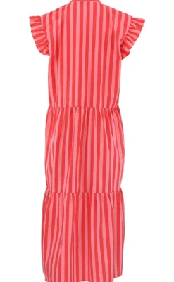 Clearance Kjole - Bea - Stribe Pink/Red Stripe Kjoler