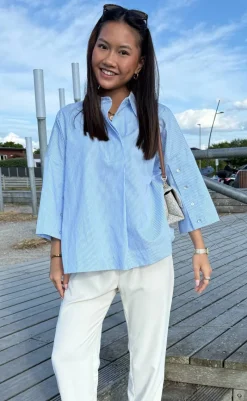 Sale Skjorte - Klara - Blue Stripe Skjorter