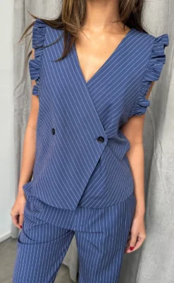 Sale Vest - Lydia - Blue Stripe Veste