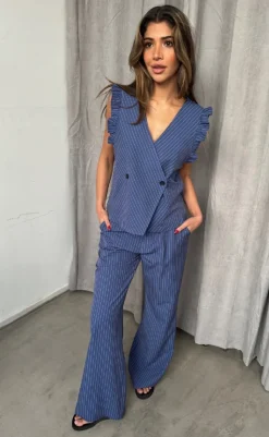 Sale Vest - Lydia - Blue Stripe Veste