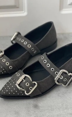 Clearance Ballerinaer - Future Vibes - Black Denim Loafers & Ballerinaer