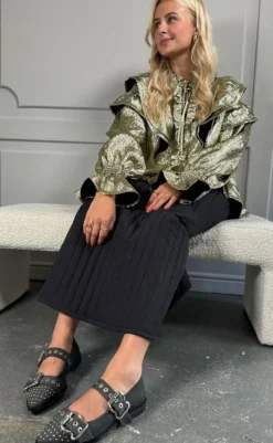 Clearance Ballerinaer - Future Vibes - Black Denim Loafers & Ballerinaer