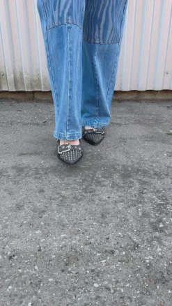 Clearance Ballerinaer - Future Vibes - Black Denim Loafers & Ballerinaer