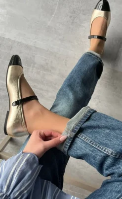 Hot Ballerinaer - Love For A Reason - Gold Loafers & Ballerinaer