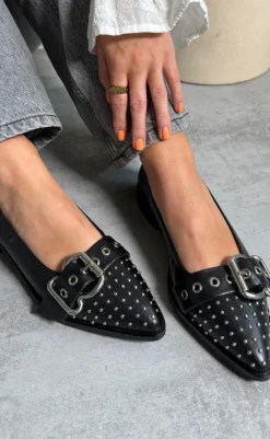 Clearance Ballerinaer - As The Move - Black Loafers & Ballerinaer