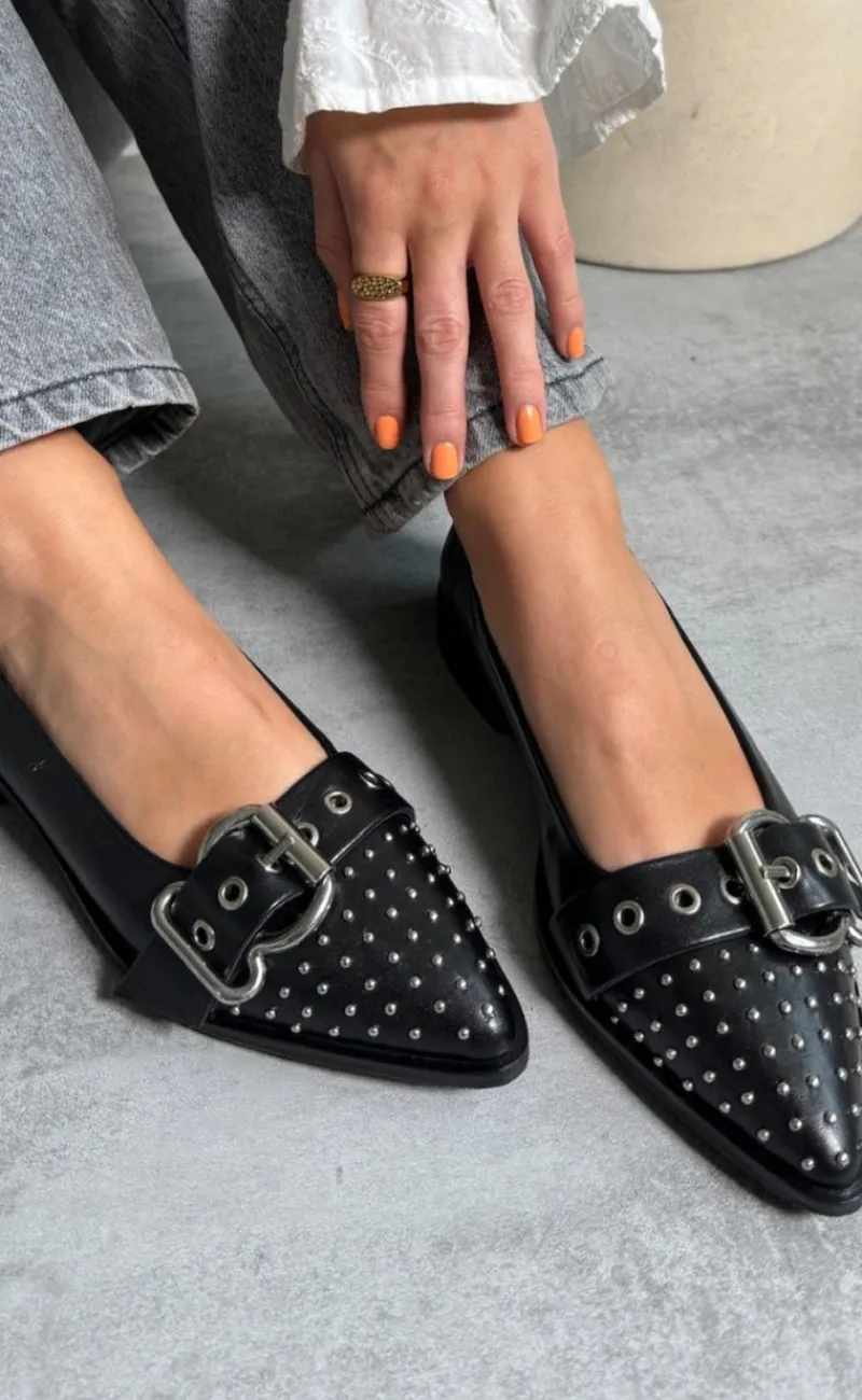 Clearance Ballerinaer - As The Move - Black Loafers & Ballerinaer