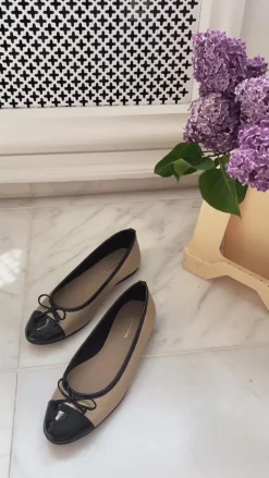 New Ballerinaer - My Own Ballerinas - Gold/Black Loafers & Ballerinaer