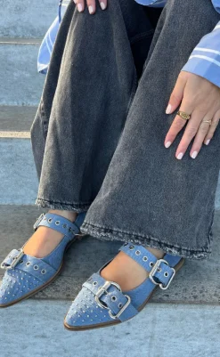 New Ballerinaer - Future Vibes - Blue Denim Loafers & Ballerinaer