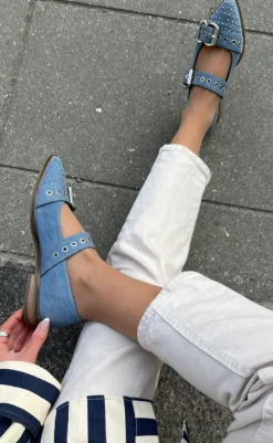 New Ballerinaer - Future Vibes - Blue Denim Loafers & Ballerinaer