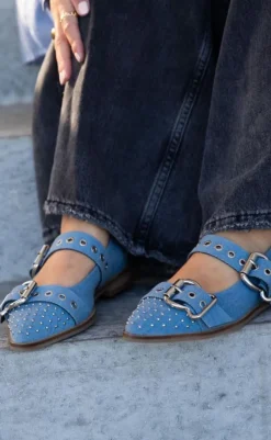New Ballerinaer - Future Vibes - Blue Denim Loafers & Ballerinaer