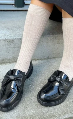 New Loafers - Hello Bow - Black Loafers & Ballerinaer