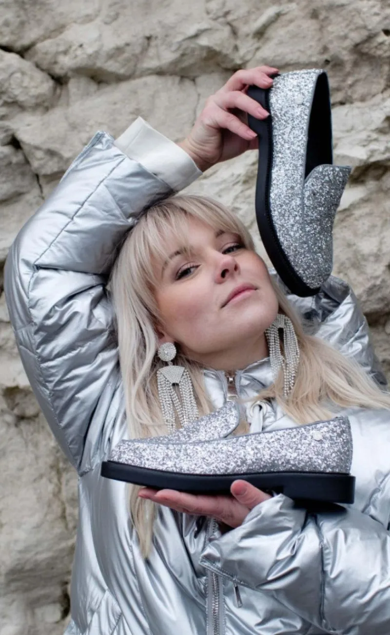 Hot Loafers - Loafer - Silver Loafers & Ballerinaer