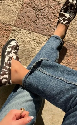 Outlet Loafers - Celina - White/Brown Loafers & Ballerinaer