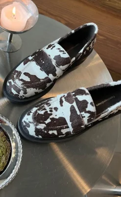 Outlet Loafers - Celina - White/Brown Loafers & Ballerinaer