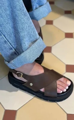 Hot Sandal - Summertime - Dark Brown Sandaler