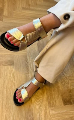 Sandaler - Carrie Leather - Gold Sandaler