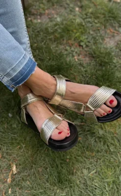 Sandaler - Carrie Leather - Gold Sandaler