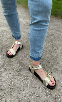 Sandaler - Carrie Leather - Gold Sandaler