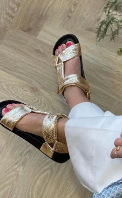 Clearance Sandaler - Carrie Moon - Gold Snake Sandaler