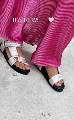 Best Sandaler - Carrie Moon - Silver Snake Sandaler