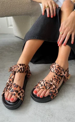 Best Sandaler - Carrie - Brown Leopard Sandaler