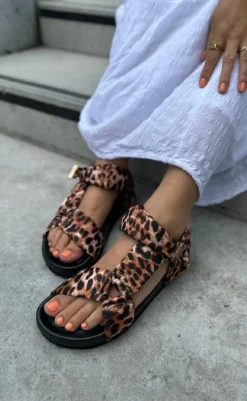 Best Sandaler - Carrie - Brown Leopard Sandaler