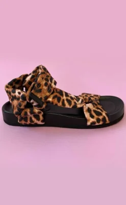 Best Sandaler - Carrie - Brown Leopard Sandaler