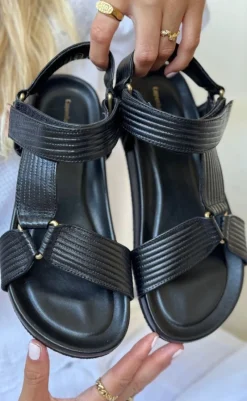 Sale Sandaler - Carrie Leather - Black Sandaler