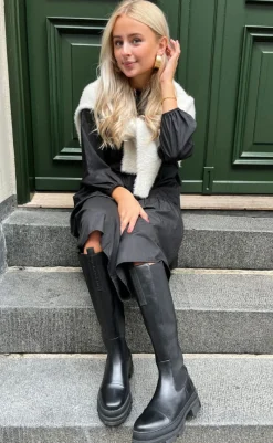 Outlet Støvle - Follow Me - Black (With Black Stiches) Støvler