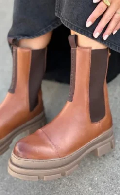 Sale Støvle - You And Me Mid - Cognac Støvler