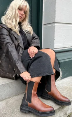 New Støvler - It's A Kind Of Magic - Cognac/Black/Brown Støvler