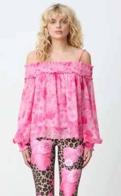 Outlet Bluse - Sierra - Pink Rosegarden Bluser