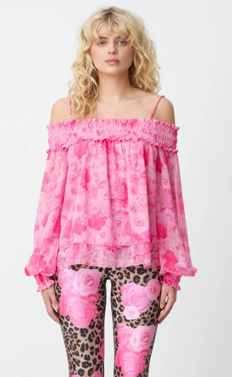 Outlet Bluse - Sierra - Pink Rosegarden Bluser