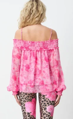 Outlet Bluse - Sierra - Pink Rosegarden Bluser